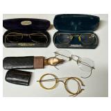 Antique Wire Rim Glasses - Failing Optical Company NY 