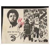 Wayne "Tree" Rollins Signed Atlanta Hawks Picture