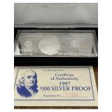 1997 Fine Silver $100 Proof (4oz) 