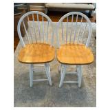 Two of Four Swiveling Barstools 