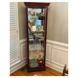 Cherry Six Shelf Curio Cabinet 
