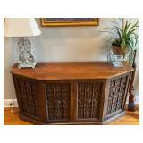 MCM Carved Wood Sideboard 