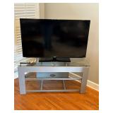 Flat Screen Television and TV Entertainment Stand 
