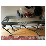 Entrance Iron and Glass Hallway Table 