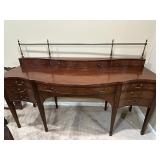 Vintage Mahogany Serpentine Sideboard 