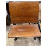 Antique Wood School Chair 