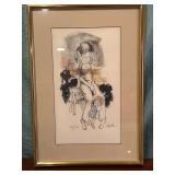 Signed and Numbered "Girl with Raggedy Ann Doll" by Richard Shepard 