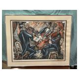 Signed Limited Edition Lithograph of "String Quartet" by Irving Amen 