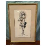 Richard Shepard Pencil Signed Lithograph "Boy in the Hat" 