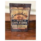 "Sunshine" Pure Ethyl Alcohol Wood Sign 