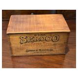 Vintage Seroco Fancy Gloss Starch Wooden Box 