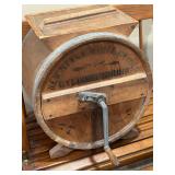 Antique Wood Churn Barrel w/ Hand Crank 
