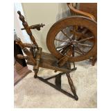 Antique Wood Spinning Wheel - 1 of 2 Available 