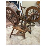 Pair of Antique Spinning Wheels 