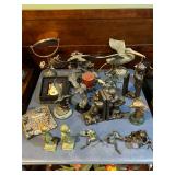 Assorted Brass and Bronze Figurines and Statues 