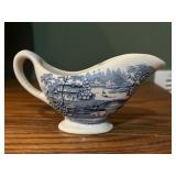 Clarice Cliff Royal Staffordshire Tonquin Blue Gravy Boat 