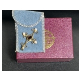 Sterling Silver and Pearl Cross Pendant - Spot Priced 