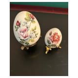 Vintage Hand Painted Porcelain Eggs 
