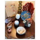 Assorted Antique Decor and Handmade Pieces 