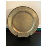 Vintage Engraved Brass Plate 