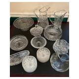 Assorted Glass and Crystal Serving Dishes 