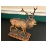 Black Forest Carved Stag Sculpture 