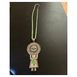 Thomas Byrd Sterling Tawa Sun Kachina Necklace 