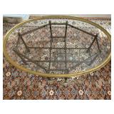 Vintage Baker Furniture Bamboo and Glass Coffee Table 