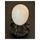 Vintage Hand Blown Milk Glass Easter Egg
