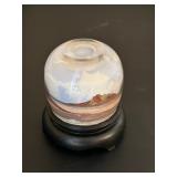 Vintage Handmade Glass Desert Paperweight 