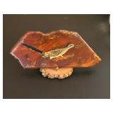 Haynes Hand-Painted Roadrunner on Polished Wood 