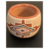 Vintage Redware Pottery Bowl 