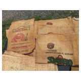 Assorted Vintage Agricultural Company Burlap Sacks 