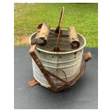 Vintage Galvanized Mop Bucket