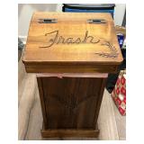 Rustic Farmhouse Wood Trash Can 