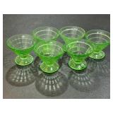 Uranium Glass Sherbet Cups 