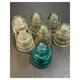Vintage Glass Power Line Insulators 