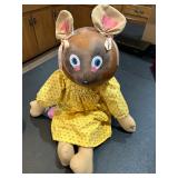 Vintage Painted Cocnut Head Doll 