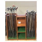 Golf Clubs, Golf Bag and Golf Storage Station