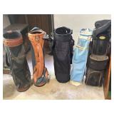 Golf Clubs, Golf Bag and Golf Storage Station