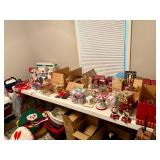Christmas indoor decor, crafting, and Christmas ornaments including Department 56 and Fitz & Floyd