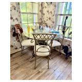 5pc Glass Top Dining Table, 4 Chairs Included