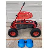 ROLLING GARDEN SCOOTER CART