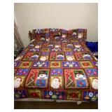 KING SIZE CHRISTMAS QUILT/SHAMS