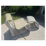 Contemporary Cream Color Woven Outdoor C