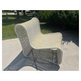Contemporary Cream Color Woven Outdoor C