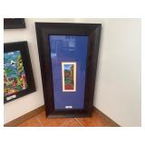 Colorful folk art print in oversized dar