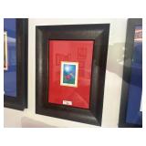 Whimsical folk art print of a hummingbir