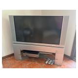Hitachi 50" rear projection TV with stan