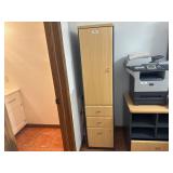 Vertical office storage cabinet with doo
